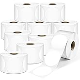 L LIKED 2" Round Direct Thermal Labels for Block, Permanent Adhesive Circle Label & Compatible with Rollo, Zebra and Other Desktop Printers (10 Roll, 7500 Labels)
