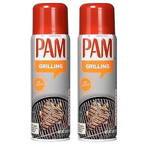 Pam No-Stick Cooking Spray - Grill - For High Temperature - Net Wt. 5 OZ (141 g) Each - Pack of 2