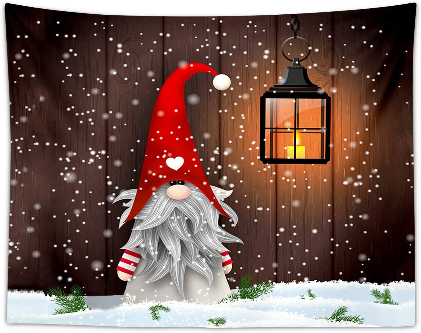 Tapestries - WTTORDE Christmas Gnome Tapestry，Wall Hanging Tapestries for Party Bed Living Room Home Decor,High Definition Digital Printing Design- 71