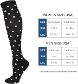 DRESHOW 4 Pairs Compression Socks Women Men Circulation Support Athletic view 5