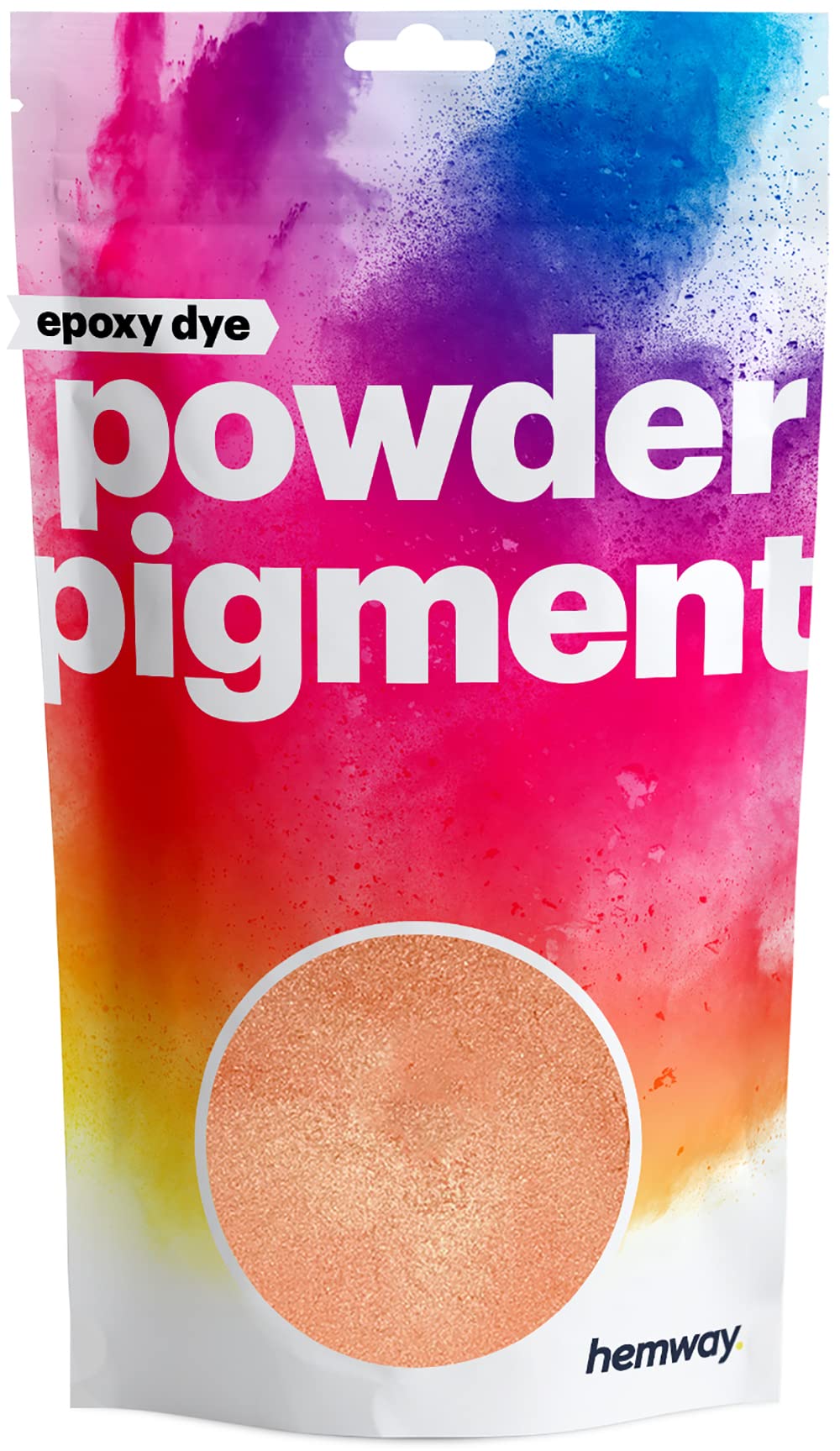 Hemway Epoxy Dye Powder Pigment Metallic Pale Orange Powder 50g | Mica Pigment for Resin, Epoxy, Polyurethane Paint, Jewellery & Resin Floors, Colour Enhancement