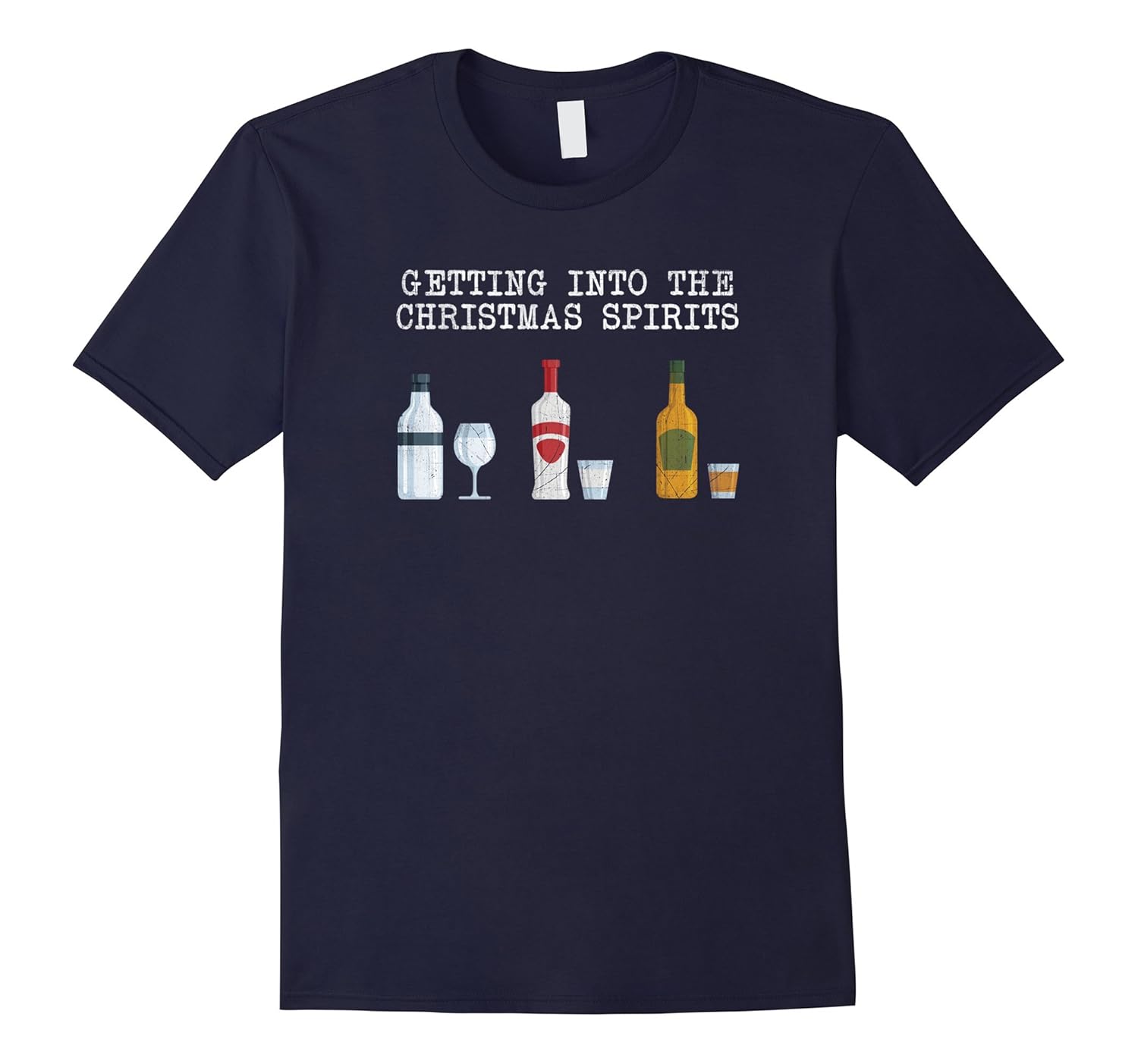 Getting into the Christmas Spirits Alcohol T-Shirt-ANZ