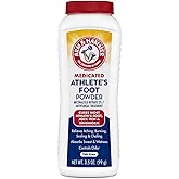 Arm &amp; Hammer Medicated Athlete's Foot Powder, Antifungal Treatment, 3.5 oz | Antifungal foot powder with baking soda helps relieve itching, burning and odor. Cures most athlete's foot and jock itch