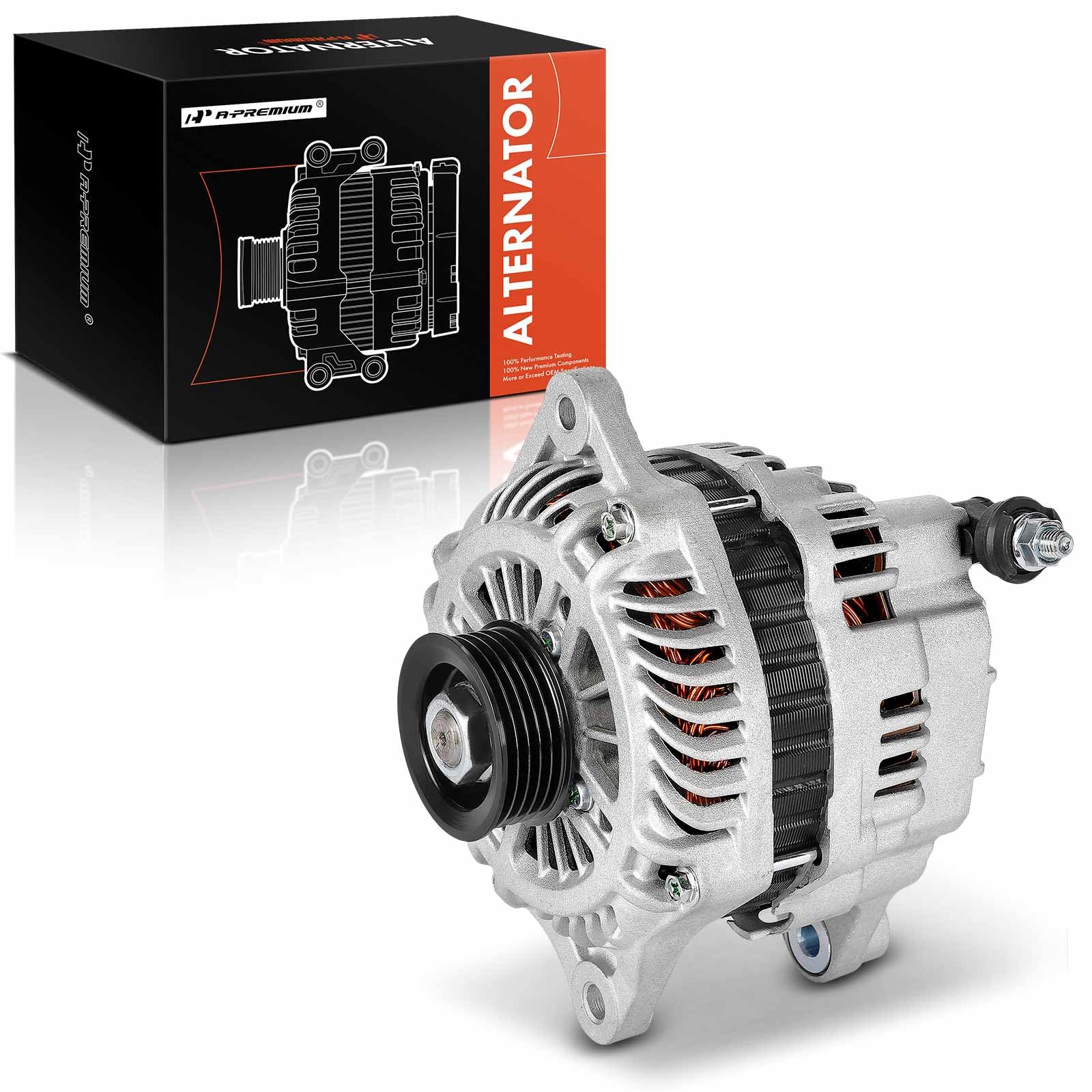 Photo 1 of A-Premium Alternator Compatible with Mazda RX-8 RX8 2009 2010 2011 R2 1.3L, 12V 110A 5-Groove Pulley Clockwise, Replace# N3R118300, A003TG5691