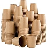 Lamosi 600 Pack 3 OZ Kraft Paper Cups, Disposable Bathroom Cups, Small Mouthwash Cup, Hot/Cold Beverage Cup for Home, Kitchen, Stores
