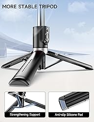 45" Selfie Stick Tripod with 2 Lights, Extendable 5