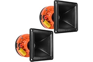 PRV AUDIO 2X WG270Ph Horn Driver - 1" Exit Phenolic Compression Driver 150 Watts 8 Ohm with Compact Exponential Horn for Car Audio - Midrange Vocal Driver (2 Horn Drivers) Bundle 300 Watts