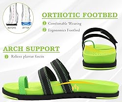 KuaiLu Womens Slides Sandals With Arch Support