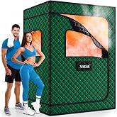 X-Vcak Upgraded 2 Person Sauna, Portable Sauna with 5 Layer Waterproof, Portable Steam Sauna Tent with 2 Steamers, 2 Folding Chair, 71&rdquo;x 49&rdquo;x 36"