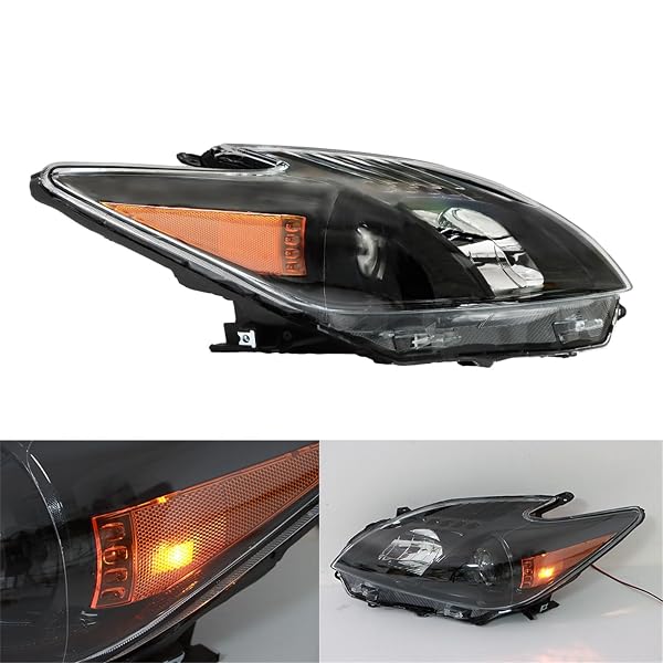 WFLNHB HEADLIGHT ASSEMBLY REPLACEMENT FOR PRIUS 2012-2015 BLACK HEADLIGHTS DRIVER AND PASSENGER SIDE 81130-47520 81170-47520