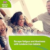 Lindens Iron 14mg Vegan Tablets - 120 UK Made - Boost Energy & Reduce Fatigue view 3