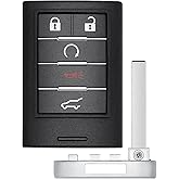 Vurkcy Key Fob Replacement for 2010-2015 Cadillac SRX/ 13-14 ATS XTS/ 14-15 ELR Car Keyless Entry Remote Control, NBG009768T, 5 Buttons