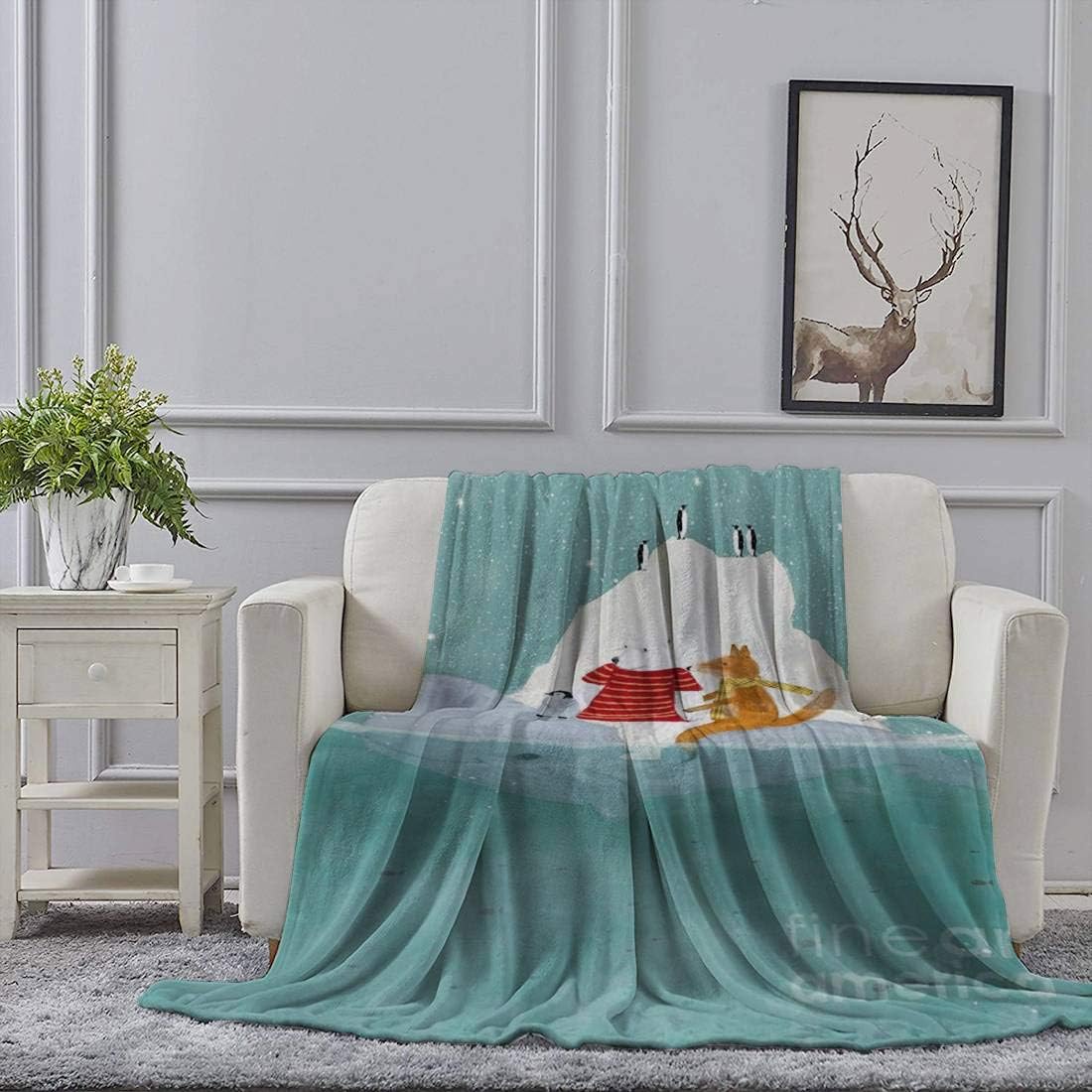 Fleece Blanket Winters Journey Throw Blanket Cozy Couch Bed