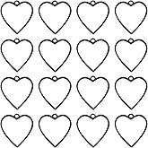 uxcell Open Bezel, Bezels Pendants Open Back Bezels Metal Hollow Frame Charm for DIY Resin Crafts Earrings