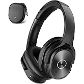 ZIHNIC Active Noise Cancelling Headphones, 40H Playtime Wireless Bluetooth Headset with Deep Bass Hi-Fi Stereo Sound,Comfortable Earpads for Travel/Home/Office (Black)