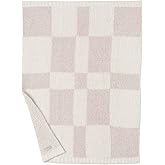 Barefoot Dreams, Unisex, CozyChic® Checkered Stroller Blanket (Infant), Chai/Cream, Baby