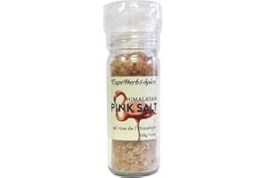 Cape Herb & Spice - Table Top Grinder - Himalayan Pink Salt, No MSG, No Artificial Flavouring, Non-GMO, Halal, Vegan, 130g
