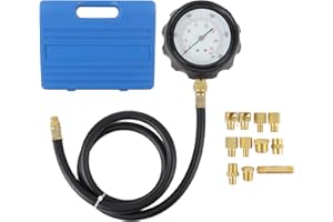 12Pcs Engine Oil Pressure Gauge 0 to 500psi Transmission Fluid Tester Tool Kit Automatic Gearbox Pressure Meter with Hose and