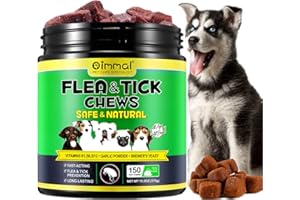 MXCZBSM 150pcs Flea & Tick Prevention for Dogs Chewable - Dog Flea & Tick Control - Flea and Tick Supplement for Dogs - Flea and Tick Chews for Dogs, Oral Flea Pills for All Breeds and Ages Dogs