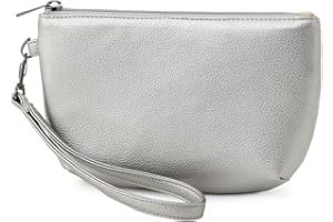 BBORGDC Small Wristlet Wallets for Women, Zip Clutch Bag with Wristlet Pouch, 3-Zipper Original Design