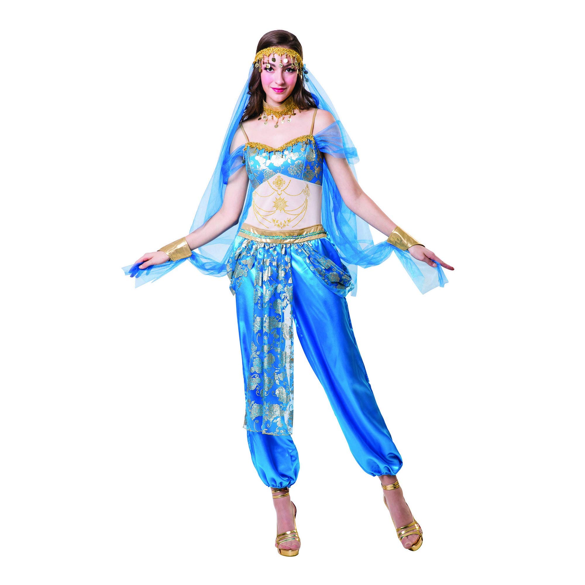 Bristol Novelty AF072 Harem Dancer, Women, Blue, One Size