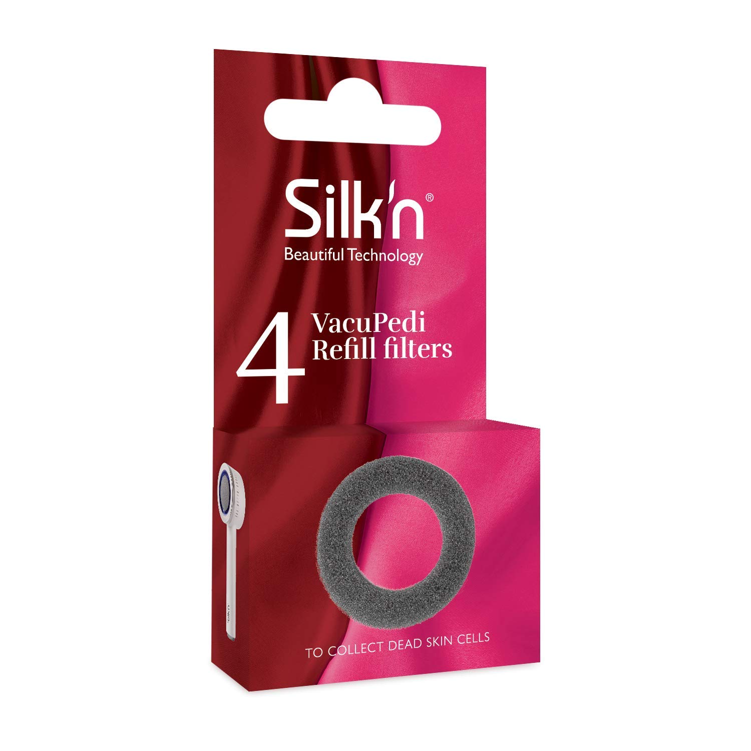 Silk'n VacuPedi Filters - for Catching Dead Skin Flakes - Only Suitable for Silk’n VacuPedi - 4 Pieces