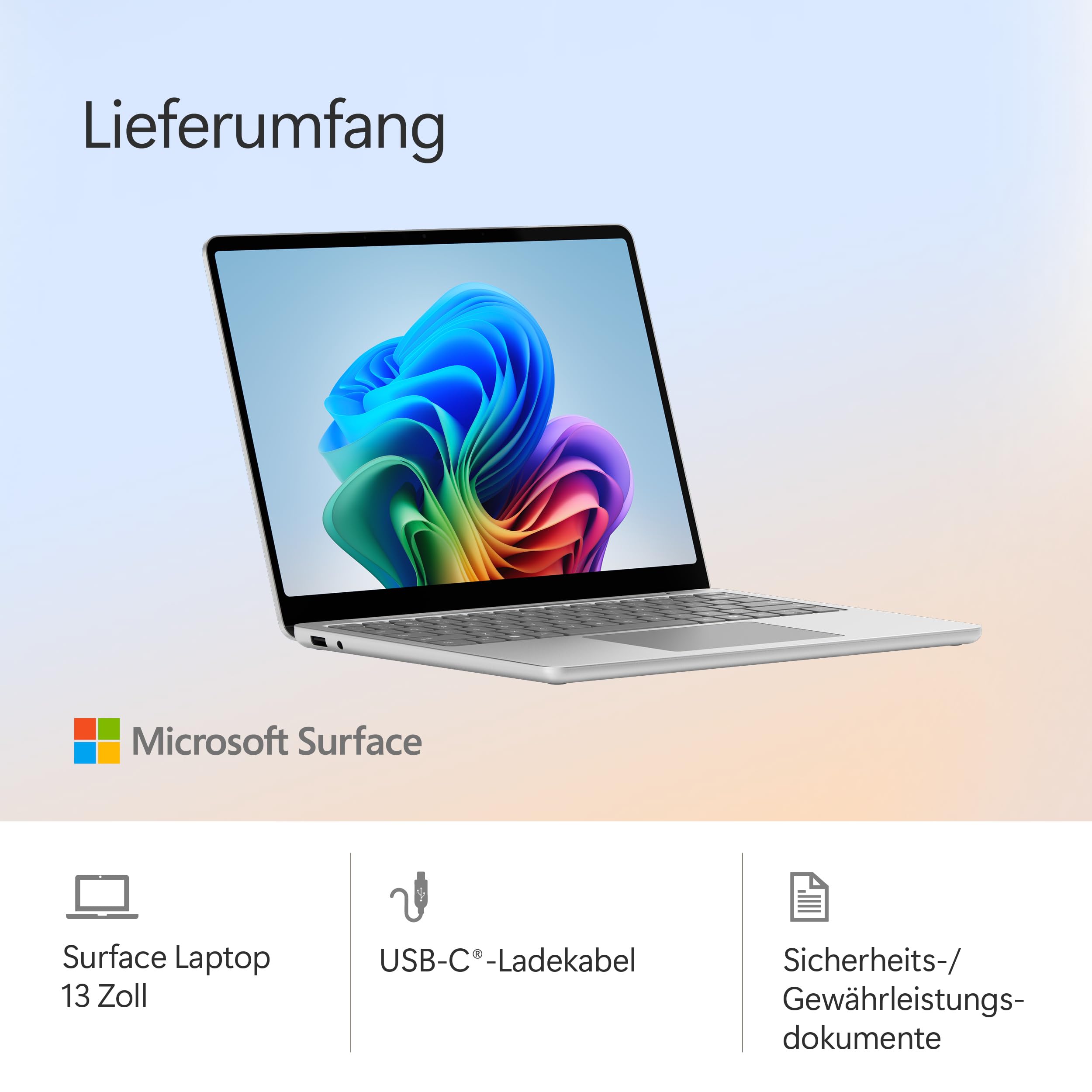 Microsoft Surface Laptop | Copilot+ PC | 13” LCD Touchscreen | Snapdragon® X Plus | 16GB RAM | 512GB Speicher | Neuestes Modell | Platin 6