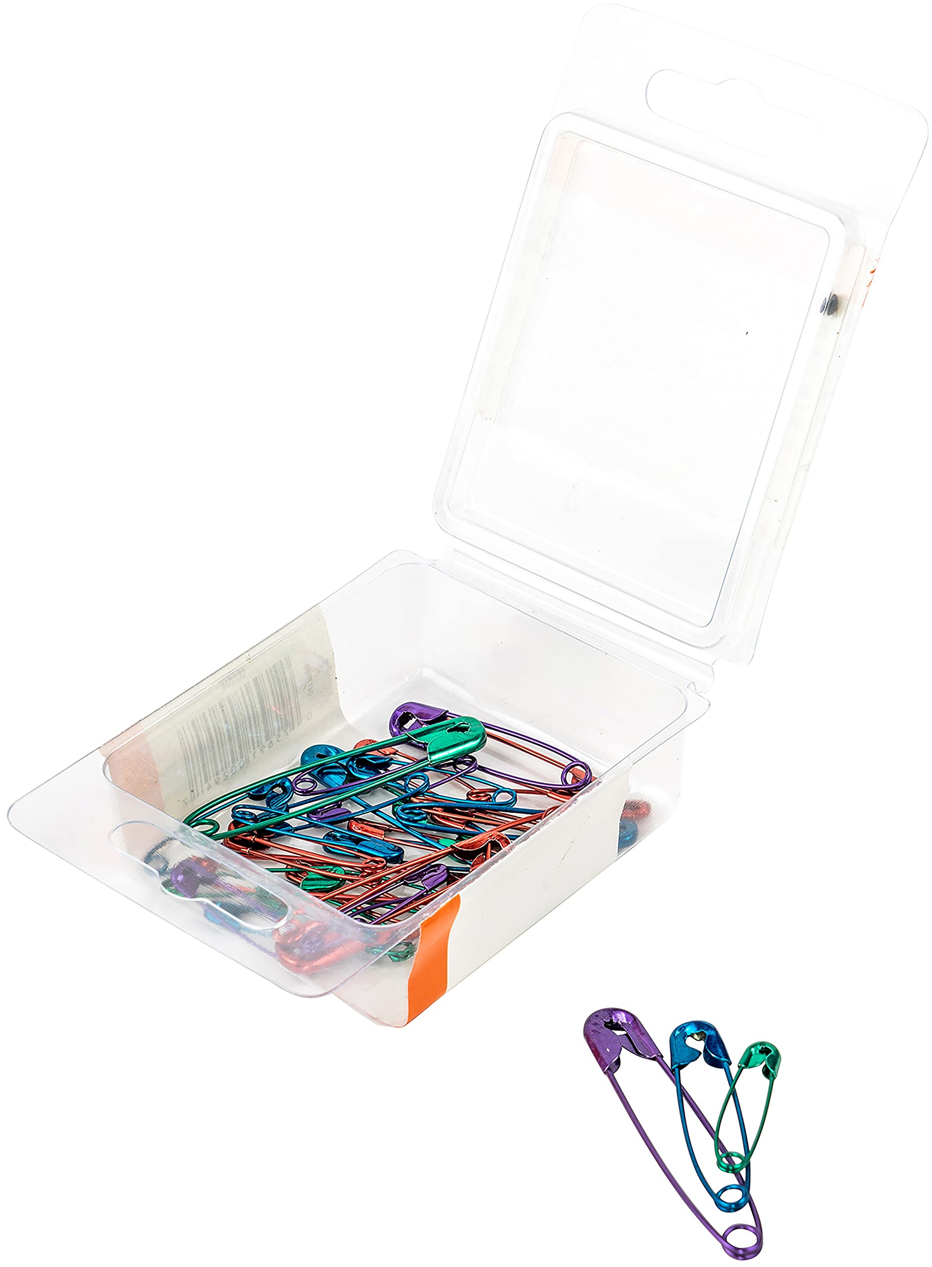 SINGER 00294 Metallic-Coated Safety Pins, Colors may vary and Sizes, 35-Count,