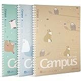 KOKUYO Spiral Notebook Journal, 3 Pack Campus B5