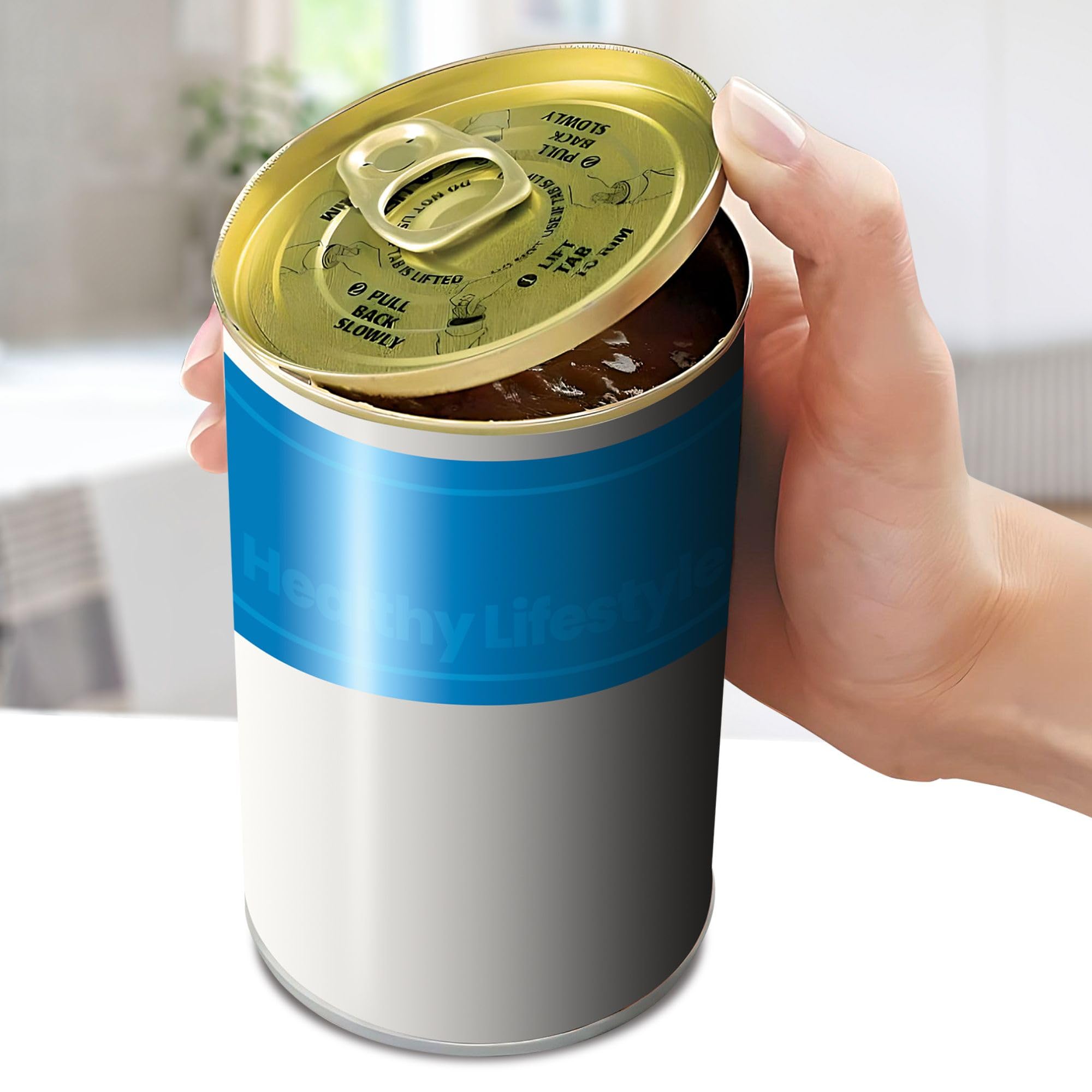 Kenmore Smooth Edge Electric Can Opener - Arthritis-Friendly, One Touch Side Cut Blade, Prevents Sharp Edges, Automatic Countertop appliance Stainless Steel detachable cutting lever