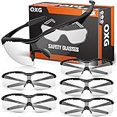 OXG Safety Glasses for Men Women, Impact & Scratch Resistant ANSI Z87.1 Safety Goggles Eye Protection UV-Block