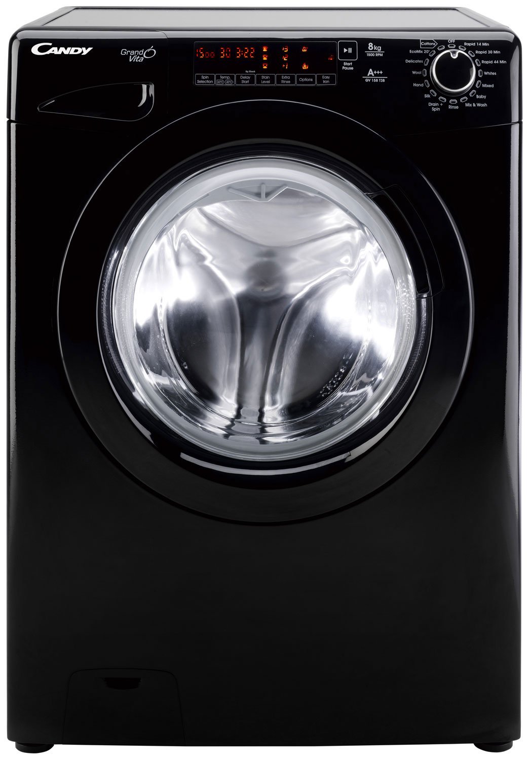 Candy Grand'O Vita Washing Machine Freestanding GV158T3B Black