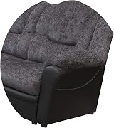 Sofas and More Texas Corner Sofa 6 Seat Chenille Grey Black Living Room Couch view 4