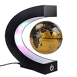 Floating Globe with Colored LED Lights C Shape Anti