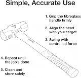 Amtech 4lb Sledge Hammer Heat Treated Drop Forged Head Fibreglass Shaft view 6