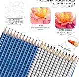 Cozii 72Pcs Sketching Kit Set with Sketchbook Carry Case Pro Art Supplies view 4