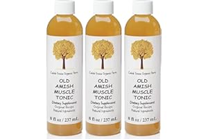 Caleb Treeze Old Amish Muscle Tonic 8 fl oz, Restless Legs, Muscle Cramps & Spasm Relief, Leg Cramps Relief, Foot Cramps Relief- Pack of 3