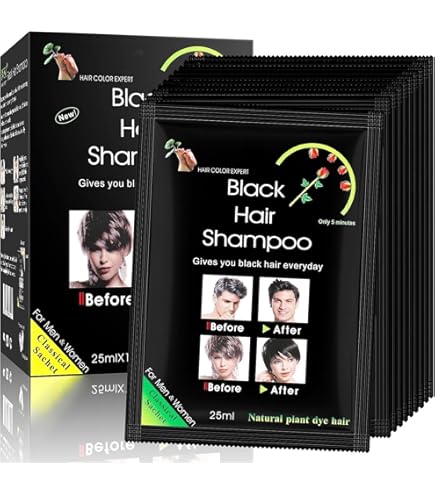 Instant Black Hair Shampoo 14.1 fl oz (400 ml), gentle botanical