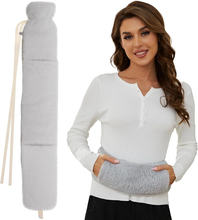 Thimmamma Long Hot Water Bottle 2L with Cover and Pocket 72cm