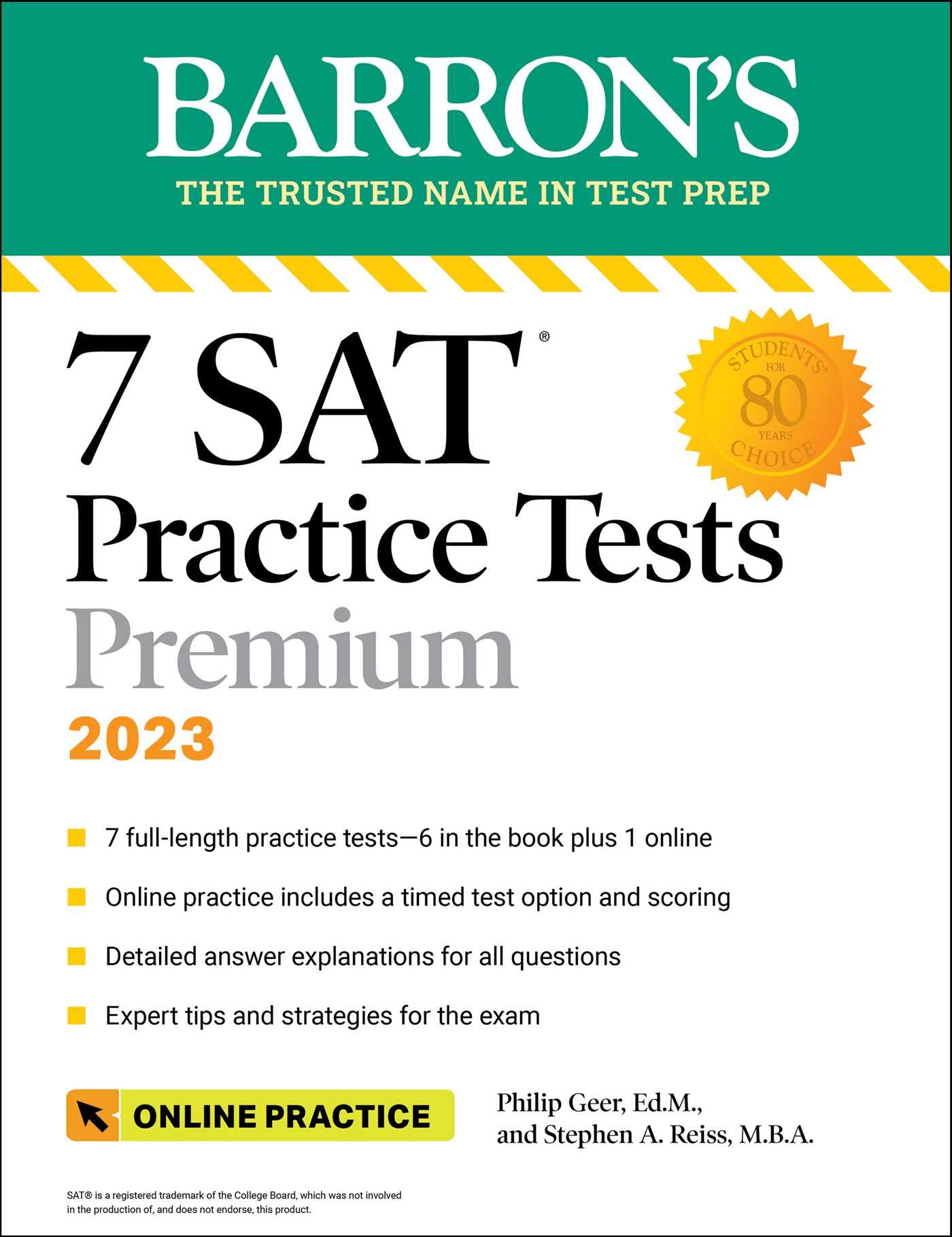 7 SAT Practice Tests 2023 + Online Practice (Barron's SAT Prep) 7 SAT Practice Tests 2023 + Online Practice (Barron's SAT Prep) Paperback