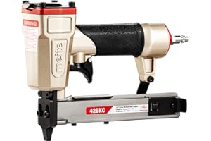 meite 425KC Narrow Crown Stapler, Fits 18 Gauge 1/4" Crown 1/2" to 1" Staples, with Safety Trigger, Heavy Duty Staple Gun for