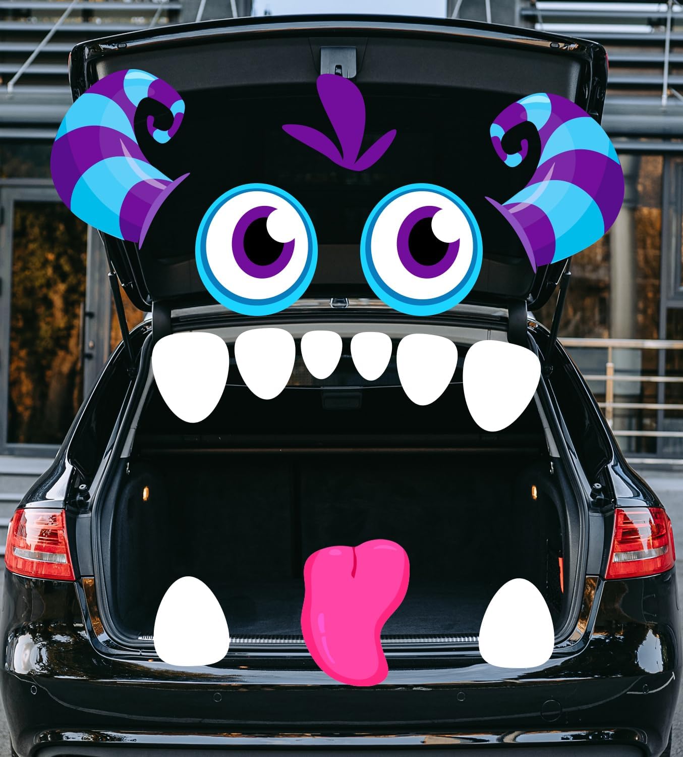 Garage Door Decorations - IMISHM Halloween Trunk or Treat car Decorations Monster Trunk or Treat Car Decorations Kit for Car SUV Halloween Wall Garage Archway Fireplace Decorations Halloween Party Decorations Supplies