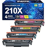 210X Toner Cartridges 5 Pack High Yield 210A Compatible Replacement For HP Color Laserjet Pro Mfp 4301fdw 4301fdn 4201dw 4201dn Series Printer Ink 210 W2