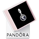 PANDORA Spinning Globe Dangle Charm | Sterling Silver, Enamel &amp; Cubic Zirconia, Jewelry for Women with Gift Box, Compatible with PANDORA Moments