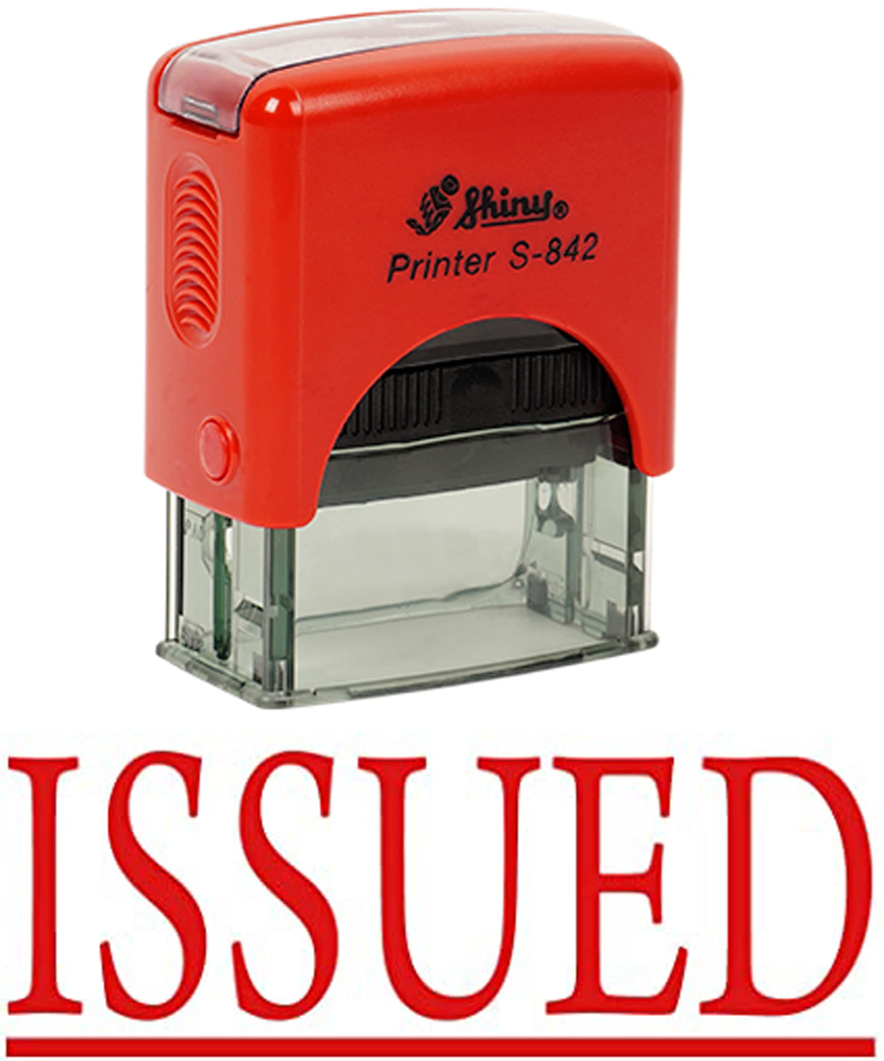 Issued Self Inking Rubber Stamp Office Stationary Custom Shiny Stamp