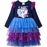 VIKITA Girls Dresses Winter Long Sleeve Birthday Party Tutu Dresses for Girls 3-12 Years