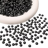 6000Pcs 4mm Black Flatback Pearls for Nail Art Half