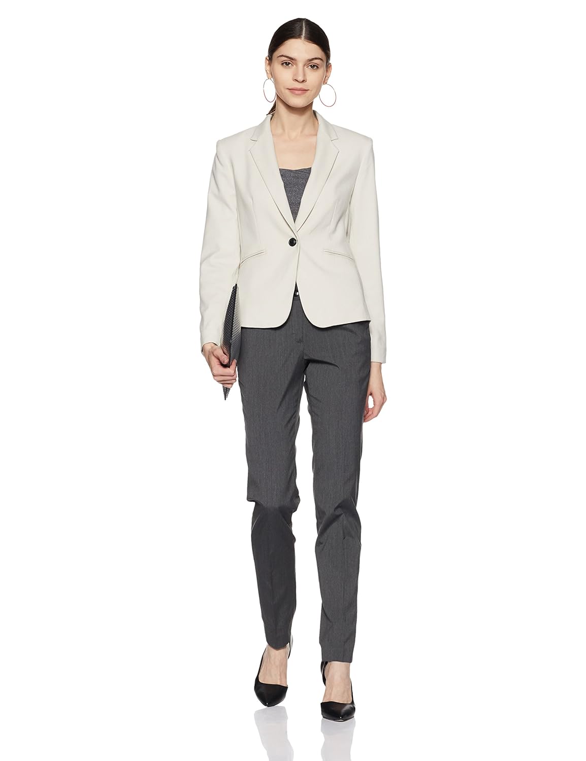 park avenue woman solid trouser suit