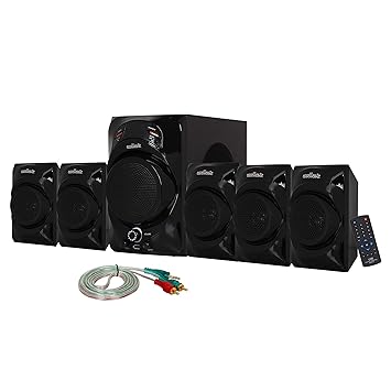 Eccellente 5.1 Home Theatre Speakers with Bluetooth, FM, AX Line, USB_Connect with Laptop, Tablet, Mobile, TV_HT127