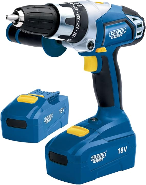 Draper Expert 03287 18Volt Cordless Combination Hammer Drill with 2